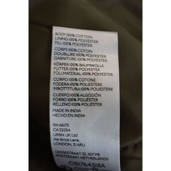 BDG x Urban Outfitters Men's Sz S Taupe Quilted Solid Lined Shirt Jacket - Picture 5 of 14